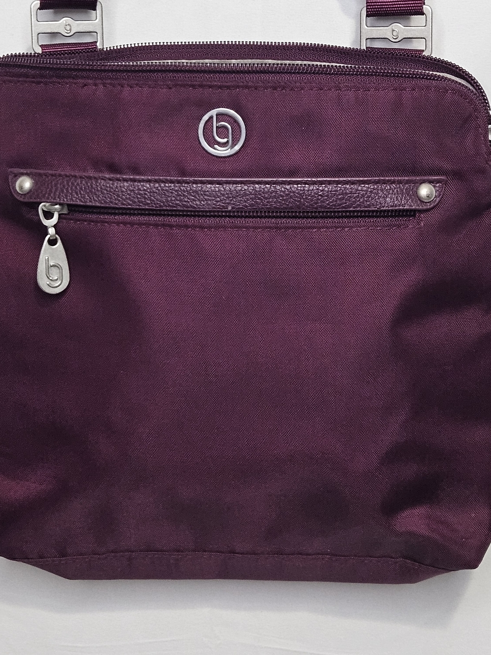 Baggallini BG Classic Slim 10" RFID Crossbody Travel Bag in Deep Plum